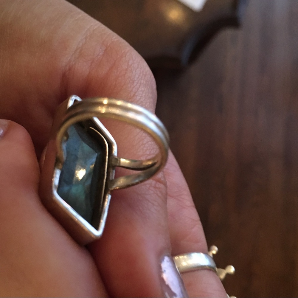 Parallelogram Labradorite Ring - image 8